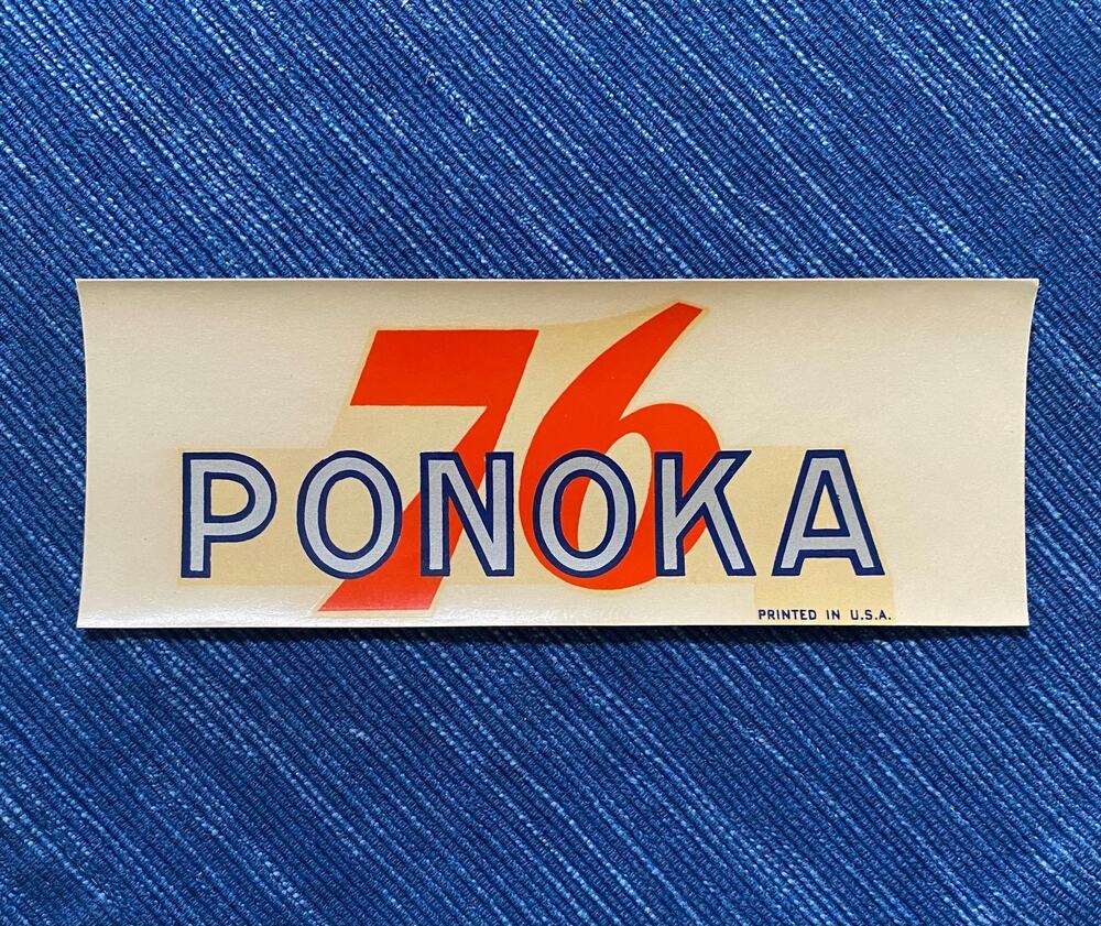 Vintage Union 76 Oil Ponoka Alberta Canada Decal Gas Station Travel Souvenir